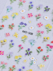 Bộ 2 miếng dán móng tay hình hoa, ong, lá nhiều màu sắc mùa xuân, decal móng tay tự làm nhiều màu dễ thương, trang trí móng tay theo chủ đề hoa cho nữ, màu hồng, tím, trắng. - Nhiều màu - Xem 10