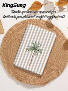 Kingsung Coconut Tree & Stripes Pattern Tablet Protective Case,Compatible With 9.7/10.2/10.5/10.9/12.9/Pro 11, 10th Gen,Compatible With Samsung Galaxy Tab S6 Lite 10.4 Inch,Compatible With Kindle Paperwhite 12th Gen 2024,Kindle 11th Gen 2022,Kobo Clara Colour,Soft Anti-Fall Protection,Smart Stand/Automatic Wake Up/Sleep - Multicolor - View 10