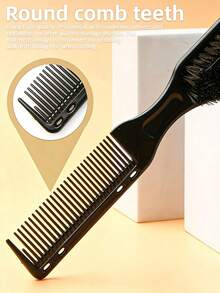 Dual-Function Hair & Beard Brush, Equipped With Comb For Styling Voluminous Hair And Trimming Beard, Designed Specifically For Men To Create Natural Voluminous Hairstyles And Maintain Neat Beards - A - View 6