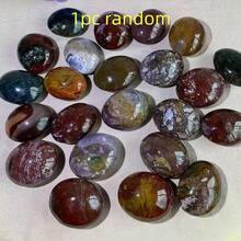 1pc Natural Ocean Agate Palm Stone Decor, With Unique Luster And Texture, Mysterious And Elegant, Suitable For Home Decor, Architecture, Yoga, Ocean Agate Massage Stone, Natural Crystal Gift. The Best Gift, Bohemian Style Crystal Ornament, Ideal For Home Use, Intended To Dispel Negative Energy And Purify The Environment. It Is A Thoughtful Holiday Gift For Parents, A Charming Choice Of Crystal Crafts. - Multicolor - View 9