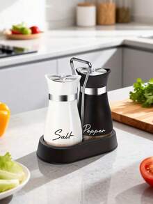 (Set Of 2 Jars) Salt And Pepper Seasoning Jar Set, 4 Ounces (About 113.4 Grams) Glass-Bottom Salt And Pepper Seasoning Jars, With Stainless Steel Lids, Suitable For Kitchen Cooking Tables, RVs, Camping, Barbecues. Seasoning Bottles. Salt And Pepper Bottles - Multicolor - View 10