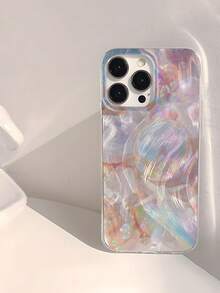 1个精致极光刷纹幻彩贝壳珍珠图案软透明防震防指纹防刮手机壳，兼容 17/17 Air/17 Pro/17 Pro Max、16/16 Plus/16 Pro/16 Pro Max、15/15 Plus/15 Pro/15 Pro Max、14/14 Plus/14 Pro/14 Pro Max、13/13 Pro/13 Pro Max、12/12 Pro/12 Pro Max、11/11 Pro/11 Pro Max - 彩色 - 查看 1