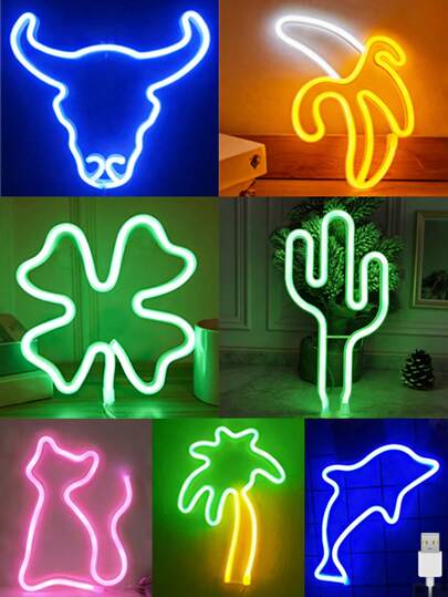 Colorful Animal And Plant LED Neon Lights, Wall Decoration Ambient Lights For Home And Commercial Use