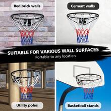 Basketball Rim Replacement 18 Inch Steel Basketball Rim With Net, Easy To Install And Reliable Quality - A - View 5