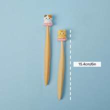 1 Set Of 1 Pc, Random Style Cute 3D Cat Shaped Erasers, Pen-Shaped Erasers - Sets - View 2