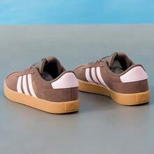 Adidas 女鞋新款復古板鞋低筒休閒鞋輕便運動鞋 - 咖啡棕色/粉紅色 - 查看 6