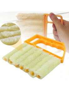 2pcs Removable Venetian Blind Cleaning Brush, Multifunctional Household Window Curtain Cleaner, Air Conditioner Fan Dust Removal Brush - Type a - View 3