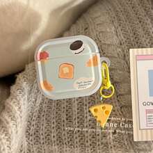 1pc Translucent Blue & Yellow Cheese Charm, Suitable Compatible With Airpods 3rd Gen, Pro 2nd Gen, Apple Bluetooth Earphones - Baby Blue - View 5
