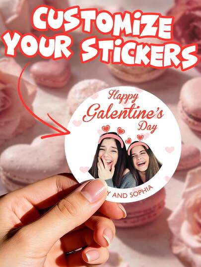 Nhãn dán tùy chỉnh ngày Valentine, Nhãn dán ảnh ngày Valentine cho lớp học dành cho trẻ em, Nhãn dán ngày Valentine ở trường với băng đô hình trái tim, Nhãn quà tặng cá nhân hóa, Nhãn dán túi kẹo, Nhãn dán bạn thân tùy chỉnh, Nhãn quà tặng bạn thân cá nhân hóa, Quà tặng tiệc Valentine hình tròn, Nhãn tùy chỉnh 1,57 inch