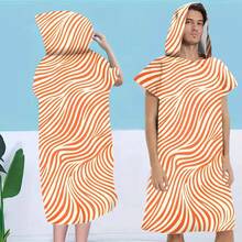 Ultra Soft Hooded Cloak Towel, Birthday Gift, Hooded Bathrobe Cloak Absorbent Quick-Dry Wearable Towel For Indoor/Outdoor Use, Suitable For Beach, Swimming, Seaside - Multicolor - View 12