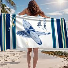 1pc Beach Towel, Colorful Surfboard Pattern, Lightweight Super Soft Microfiber, Sand-Proof And Quick-Drying, Multiple Styles And Sizes Available, Ideal For Travel, Summer Beach Fun, And Pool Side, Essential Camping Towel - A - View 12