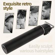 男士专业理发器，电动修剪器，带智能显示屏，1200mAh电池容量，Type-C充电，经久耐用，适用于胡须、鬓角和头发修剪，理想礼物 - 彩色 - 查看 8