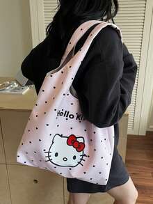 SANRIO 女士波点手提包，新款时尚百搭大容量可爱卡通单肩斜挎包 - 彩色 - 查看 5