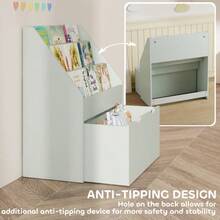 Bookcase For With Shelves Drawer Bookcase For Bedroom Playroom Green - Green - View 6