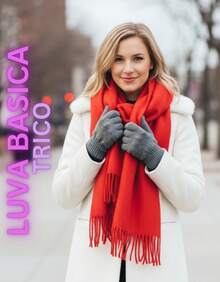 Unisex Thick Wool Glove Autumn Winter High Quality - Gris - Ver 6