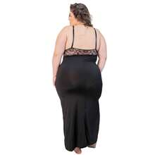 Kit Amamentação 2 Camisolas Longa e Curta  2 Robes Longo e Curto   Plus Size - Vermelho/Preto - Visão 3