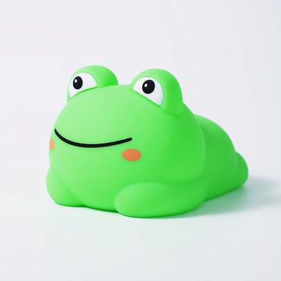 Cute Frog Silicone Night Light, Touch & Clap Control, Dimmable Rechargeable Bedside Lamp For Kids Baby Room Decor