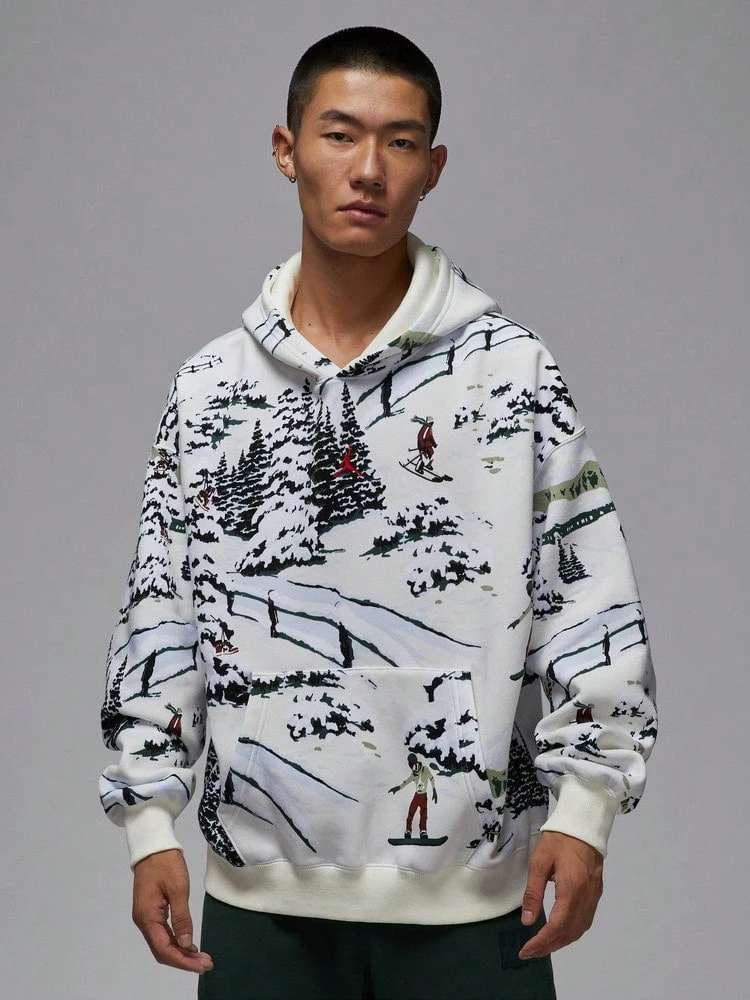 Jordan Áo nỉ chui đầu nam Brooklyn Fleece Christmas Series HV1051-133 - Màu be - Xem 1