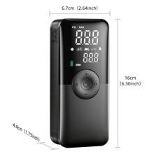 Compresor de aire portátil Carsun para inflar neumáticos, modelo con pantalla digital inalámbrica, 150 PSI, baterías de alta capacidad de 2600mAh duales, velocidad de inflado 3 veces talla grande rápida, con función de desinflado, indicador de presión de neumáticos y 3 modos de LED ajustables - Actualizaciones de pantalla digital inalámbrica - Ver 12