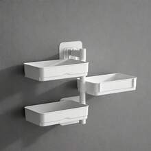 180° Rotating Wall-Mounted Soap Dish - Suction Cup Adhesive, No Drilling Required, Convenient Soap Holder For Bathroom Vanity, Restroom, Rental Shower - Multicolor - View 13