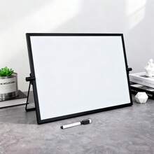 1个随机双面桌面小白板，带旋转支架，办公/教学备忘录书写板 - 畫架式 - 查看 7