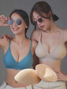 Silicone Breast Pads, Thickened Bra Inserts For Small Bust, Chest Enhancer Pads To Increase Bust Size - Multicolor - View 2