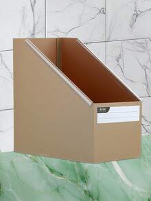 1pc Student Desktop Book Storage Box, Foldable Book/Document Organizer Tray - Multicolor - View 5