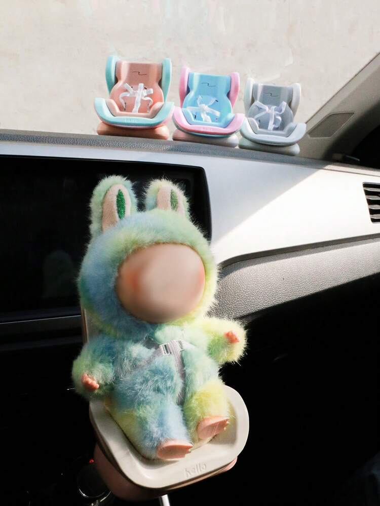 1pc For Labubu Compatible Car Safety Seat Models - Display Stand Suitable For Vehicle Or Desktop Decoration, Collecting Toy Accessories, Suitable For Use As Birthday, New Year, Party Gifts. - Multicolor - View 2