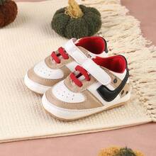 1 Pair Toddler Shoes With Contrasting Color Design, Versatile Sports Shoes, Suitable For Spring And Autumn - Apricot - View 10