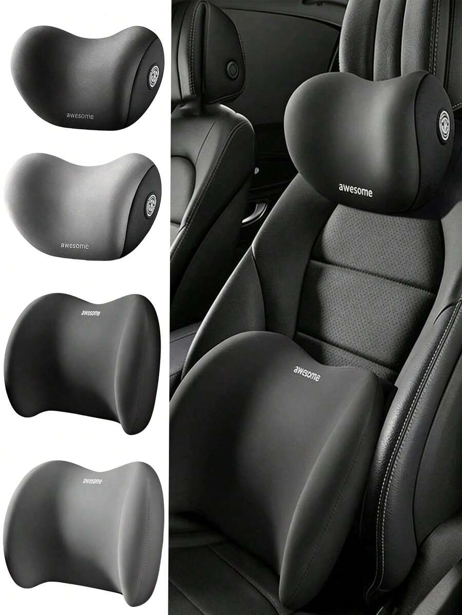 航空级汽车头枕颈枕,符合人体工学的柔软汽车座椅头部支撑枕,透气亲肤夏季降温汽车颈枕,缓解长途驾驶、日常通勤和公路旅行的颈椎疲劳,弹性舒适通用型汽车内饰配件,适用于轿车、SUV、商务车,防滑贴合设计,提升乘坐舒适度,四季皆宜,呵护颈部健康。 - 頭枕腰靠 - 查看 1
