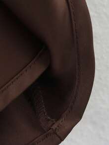 Vintage Satin Backless Camisole, Women's Sexy Fitted Sleeveless Top For Summer - Coffee Brown - View 9