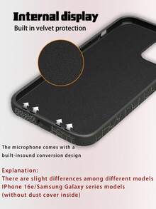 1pc Crocodile Skin Pattern Shock-Proof Leather Phone Case With Sound Amplifier Design, Suitable For IPhone 17/16/15/14/13/12/11, Holiday Gift - Silver-gray - View 10