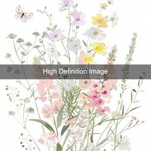 1/3pcs Set Unframed Wildflower Nursery Canvas Poster Boho Botancial Floral Butterfly Wall Art Print Minimalist Girl Room Aesthetic Decor Painting For Apartment,Living Room,Bedroom,Modern Home Decoration - A - View 5