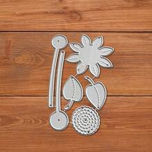 创意向日葵模具，DIY剪贴簿相册和压花模板，贺卡制作工具，卡片纸切割工艺品，礼品卡制作模板模切。 - 銀色 - 查看 7