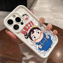 スマホケース：かわいい漫画のPrinceと王冠のデザインのスマホケース、Apple  17 Air 16 16e 15 14 13 12 Mini 11 Pro Max X XR XS Max 8 7 Plusに対応、はしごタイプレンズデザインのソフトホワイトシェル - ホワイト - チェックする 3