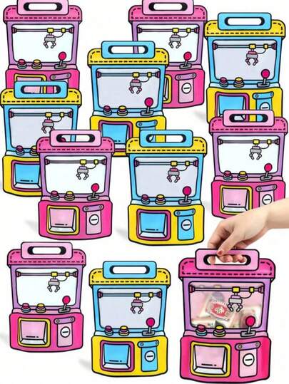10pcs Cute Doll Design Gift Bags, Zipper Closure Plastic Snack Bag Suitable For Birthday, Party, Holidays - Daily/Party/Festival Use