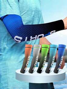 Summer Outdoor UV Protection Arm Sleeves, Outdoor Cooling Arm Sleeves, Suitable For Driving, Fishing, Cycling, Golf And Other Outdoor Activities, Unisex, Provides A Refreshing Feeling - Multicolor - View 1