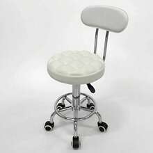 Banco Silla Giratorio Neumático Taburete Con Ruedas Blanco - por defecto - Ver 1