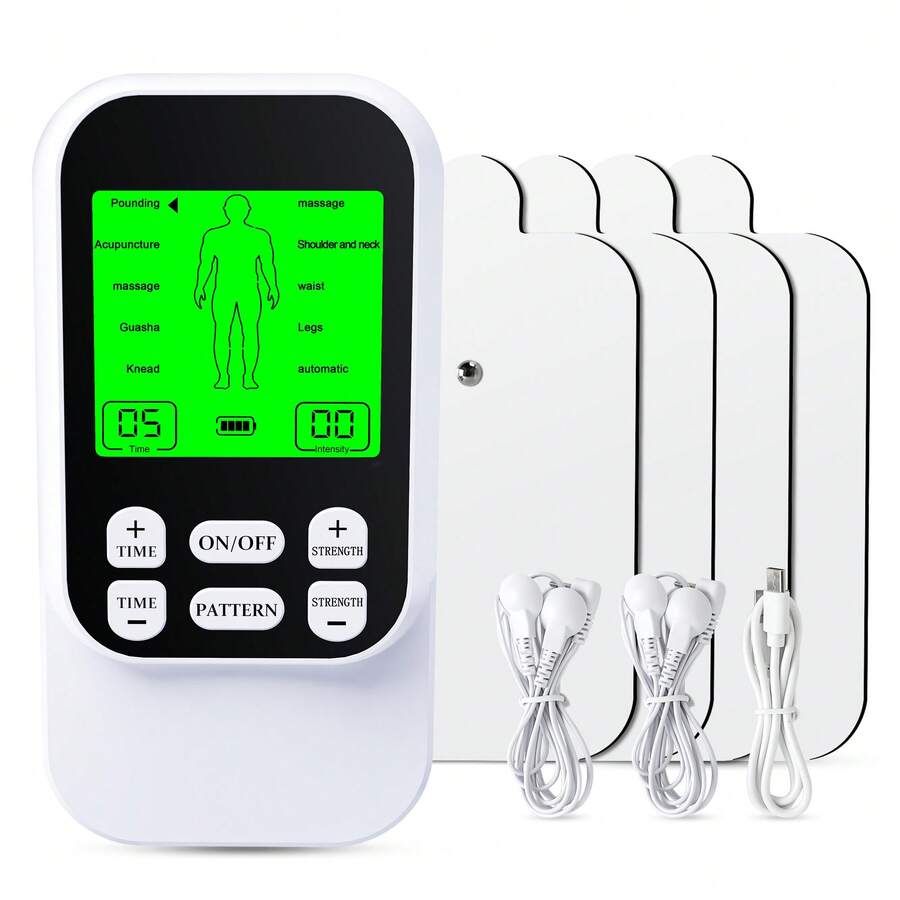 Upgraded Color Screen Dual Channel TENS+EMS Muscle Toner, 10 Modes 30 Intensity Levels, USB Rechargeable | Relieve Fatigue, Relax Muscles, Ideal Home Gift - Xem 1