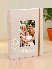 Album ảnh Ngày của Mẹ thiết kế riêng, bìa vải lanh trang nhã với cửa sổ đựng ảnh - Thích hợp làm quà tặng gia đình, đám cưới, kỷ niệm, sinh nhật, Halloween và Giáng sinh - Thiết kế tối giản hiện đại - Nhiều màu - Xem 6