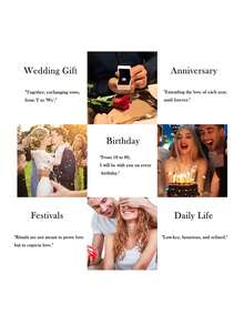 1pc S925 Sterling Silver 0.313CT Moissanite Love Letter Design Ring, Wedding/Engagement/Daily Wear Gift For Women - Multicolor - View 8