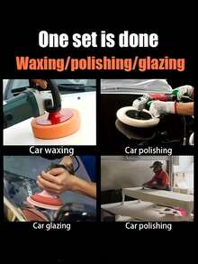 6pcs Car Polishing Kit, 3-Inch Soft Pads, Scratch Repair Tools, Cordless Drill Attachments - For Cars, Motorcycles, Bicycles And Home Cleaning! Perfect Valentine's Day Gift - A - View 11