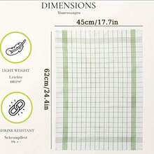 Bộ 1/5/8 khăn siêu thấm hút và mềm mại! Khăn lau bát đĩa bằng vải bông màu xanh lá cây, họa tiết kẻ ô vuông cổ điển được nhuộm sợi, lý tưởng để lau khô bát đĩa, lau tay, trang trí quầy bar và phòng ăn. - Nhiều kiểu dáng - Xem 6