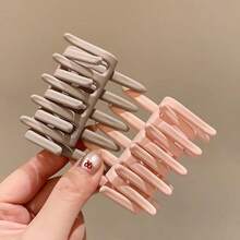 2pcs Women's Minimalist Cross Hair Clips, Exuding Elegant Charm - Solid Color - View 2