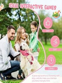 1pc Pink Flamingo Pet Toy, Squeaky Chew Toy With Sound For Puppies, Made Of Soft & Durable Plush Fabric, Interesting Interactive Design To Help With Teething And Puzzle Solving, Velvet Fabric With Vibrant Flamingo Design, Great Companion For Dogs - Pink - View 6