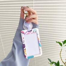 Anime Card Holder With Keychain Character ID Badge Holder Cartoon Poke Ball Keyring - Multicolor - View 3