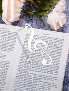 空白音符书签，教师节礼物，节日礼物，刻字金属书签 - 流蘇 - 查看 1