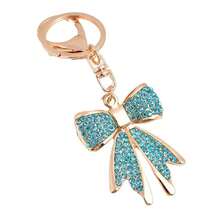1件装 时尚水钻蝴蝶结 可爱女孩 简约百搭 汽车钥匙链 包包挂饰 - 彩色 - 查看 7