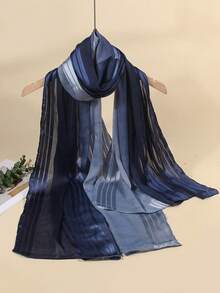 1pc/Pack All-Season New Lightweight Chiffon Gradient Color Long Scarf Shawl Sun Protection Hijab For Women, Suitable For Daily Use - Multicolor - View 13