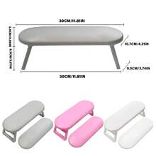 30x10.7x10.8厘米便携式可折叠手托 | 舒适耐用的人体工学手托，专业美甲手托，马卡龙亚克力美甲手托，便携式亚克力手托，美甲枕手托，适用于家庭、户外和美甲沙龙工作台，是美甲和足疗初学者的理想之选，也是送给家人和朋友的绝佳节日或圣诞礼物 - 彩色 - 查看 4